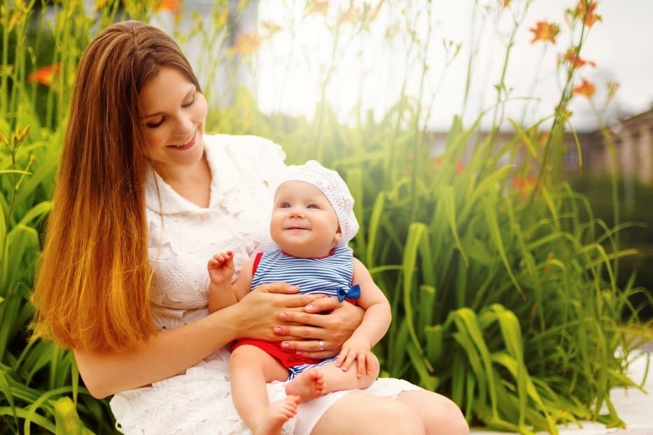young mum and her baby