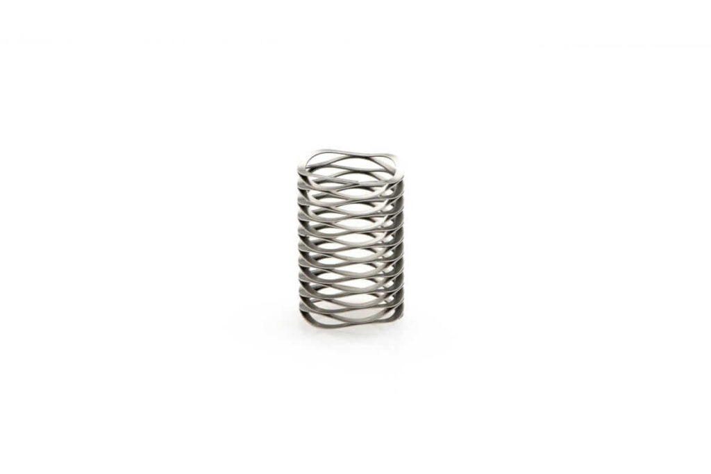 Wave spring with white background